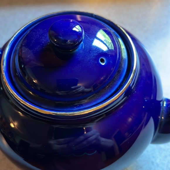 Cobalt Blue Ceramic Teapot - Picture 3 of 7